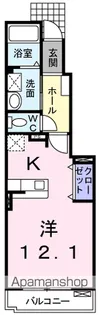 松岡ハイツⅡ B【1階】の間取り