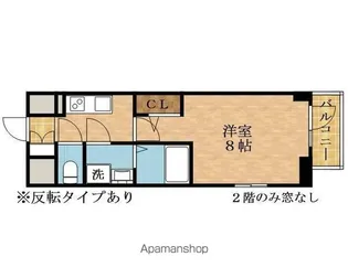 エスリード大阪グランフォート【8階】の間取り