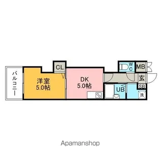 レジディア博多【4階】の間取り