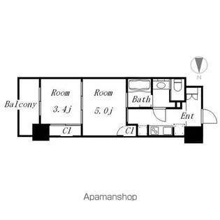 パークアクシス名古屋山王橋【7階】の間取り