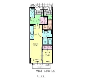 ポルトボナー【106号室】の間取り