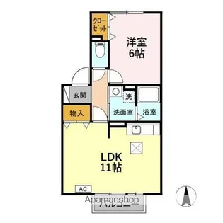 ルーチェヴォーン【1階】の間取り