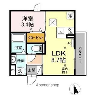 RADIUS V【1階】の間取り