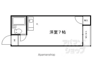 エムズ太秦【2-A号室】の間取り
