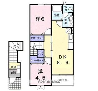 ビガーハイツ【2階】の間取り