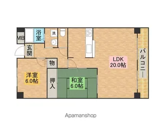 ブエナビスタ和泉中央【202号室】の間取り