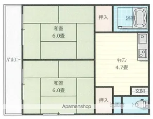 竹ノ内アパート【202号室】の間取り