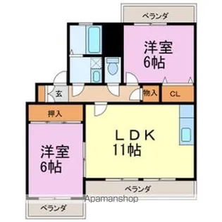 ヴァーテューⅠ【2階】の間取り