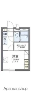 レオパレスファイズ【207号室】の間取り