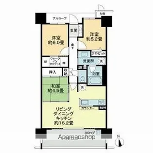 サーパス神宮参道レジデンス【1階】の間取り