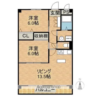 ヴァンヴェール【2階】の間取り