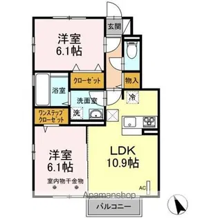 エレガンシエル【1階】の間取り