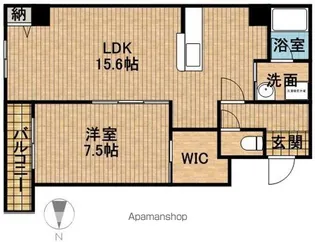 アルベルゴ三松館【402号室】の間取り