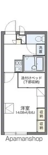 レオパレスウィステリアTAGO【204号室】の間取り