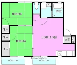 サザンクロス(伊形町)【207号室】の間取り