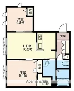 カノンハイツII【101号室】の間取り