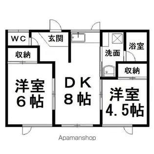 北海道北見市北進町4丁目【一戸建】の間取り