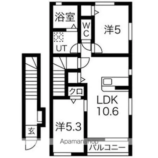 ミルト107 A棟【2階】の間取り