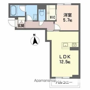 ヴォワレ エ フルール新北町【1階】の間取り