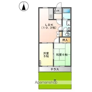 グランビュー平田【1階】の間取り