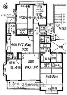 入間扇町屋団地10号棟【3階】の間取り