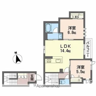 シャーメゾン堂ヶ芝【2階】の間取り