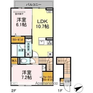 NUEVA VIDA(ヌエバ ビダ)【2階】の間取り