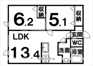オルネ106A【3階】の間取り