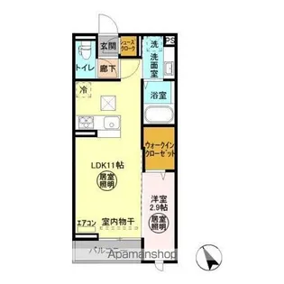 FLEUR(フルール) B【1階】の間取り