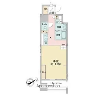 1Rの間取り画像