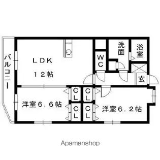 デューク筑紫野【2階】の間取り