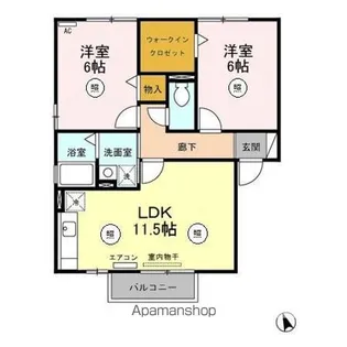 ウィル桜町 D【2階】の間取り