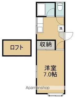 ホワイトキャッスル12番館【102号室】の間取り