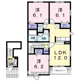 ファミール・パークB【2階】の間取り