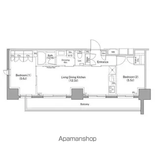 ザ・パークハビオ巣鴨【3階】の間取り