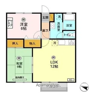 セジュールクレスト【1階】の間取り