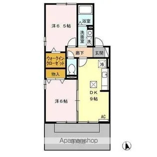 メルベーユ翔【1階】の間取り