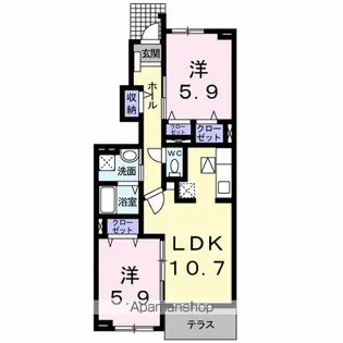 グレイスフル【1階】の間取り