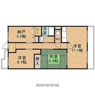 3LDKの間取り画像