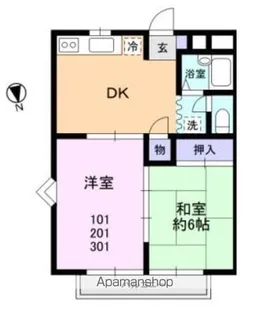 ロイヤル松戸【3階】の間取り