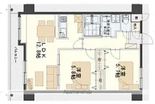 グランドソレーユ【303号室】の間取り
