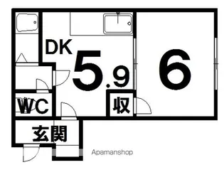 コーポ323−1【403号室】の間取り