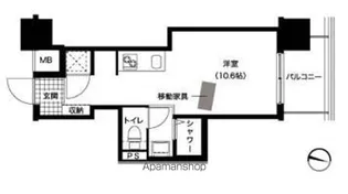 レジディア西新【9階】の間取り