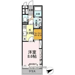 キャトルセゾン愛宕橋【1階】の間取り