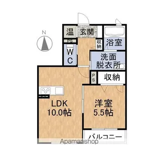 CIRUELA大溝【105号室】の間取り