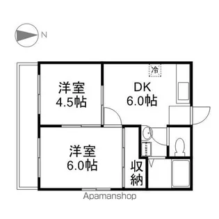 メゾン富田【102号室】の間取り