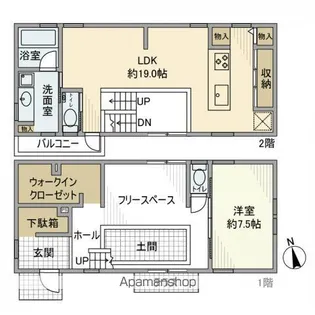 東京都東中市多磨町1丁目【一戸建】の間取り