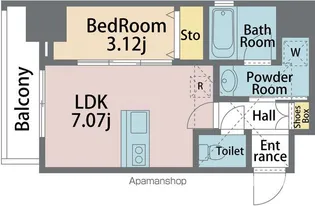 ラ・ビーナス幸【403号室】の間取り