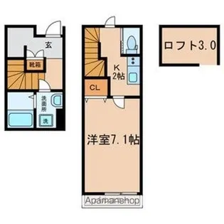 つばさの森【101号室号室】の間取り