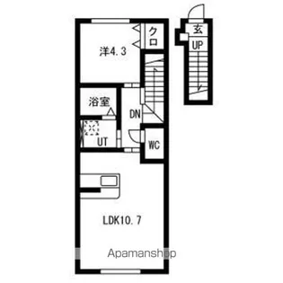 グランシード永盛【207号室】の間取り